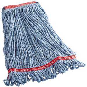 Rubbermaid Commercial, Swinger Loop, Blend Looped-End Wet Mop Head with 5" Headband, 24 oz, Blue