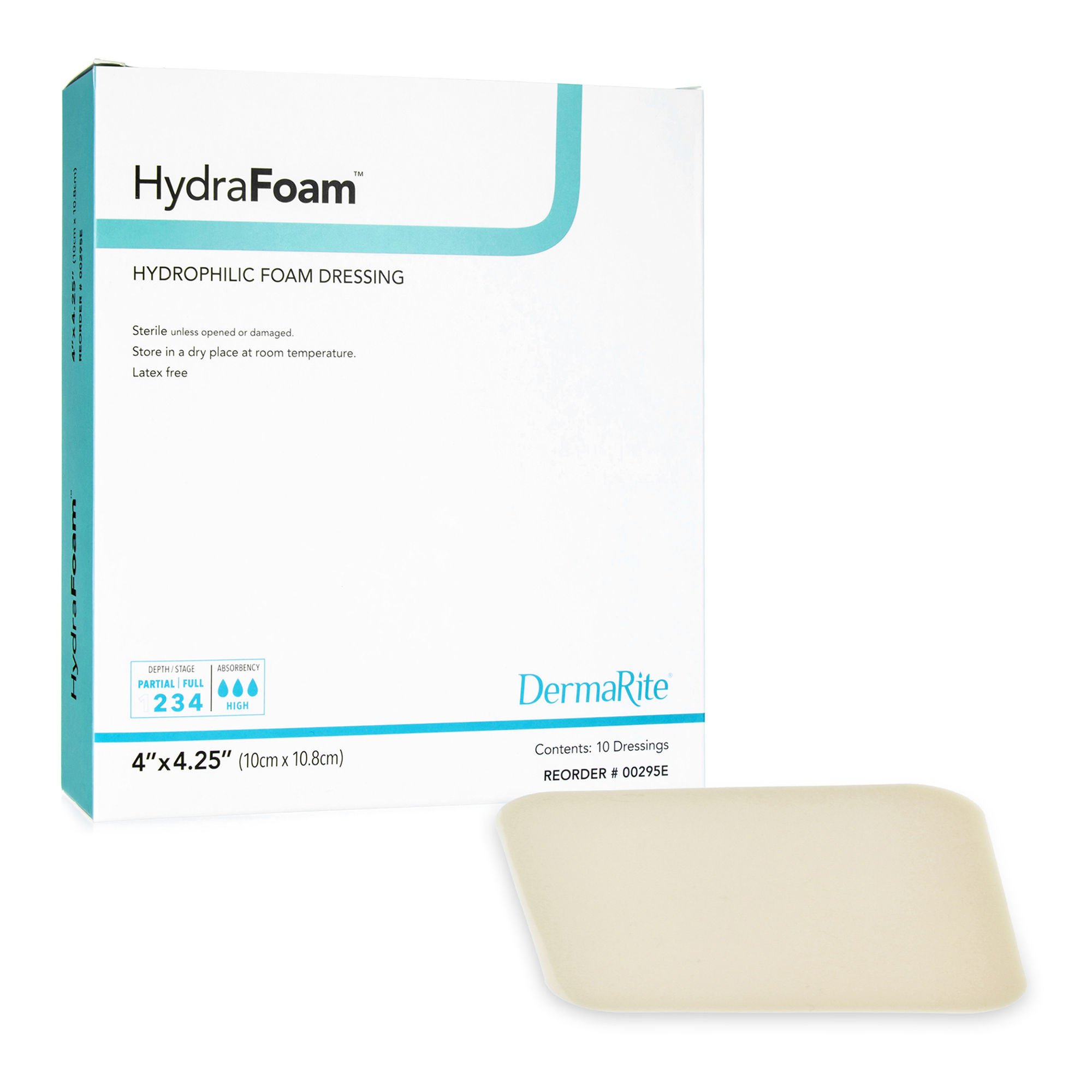 HydraFoam™ Nonadhesive Foam Dressing, 4 x 4.5 Inch