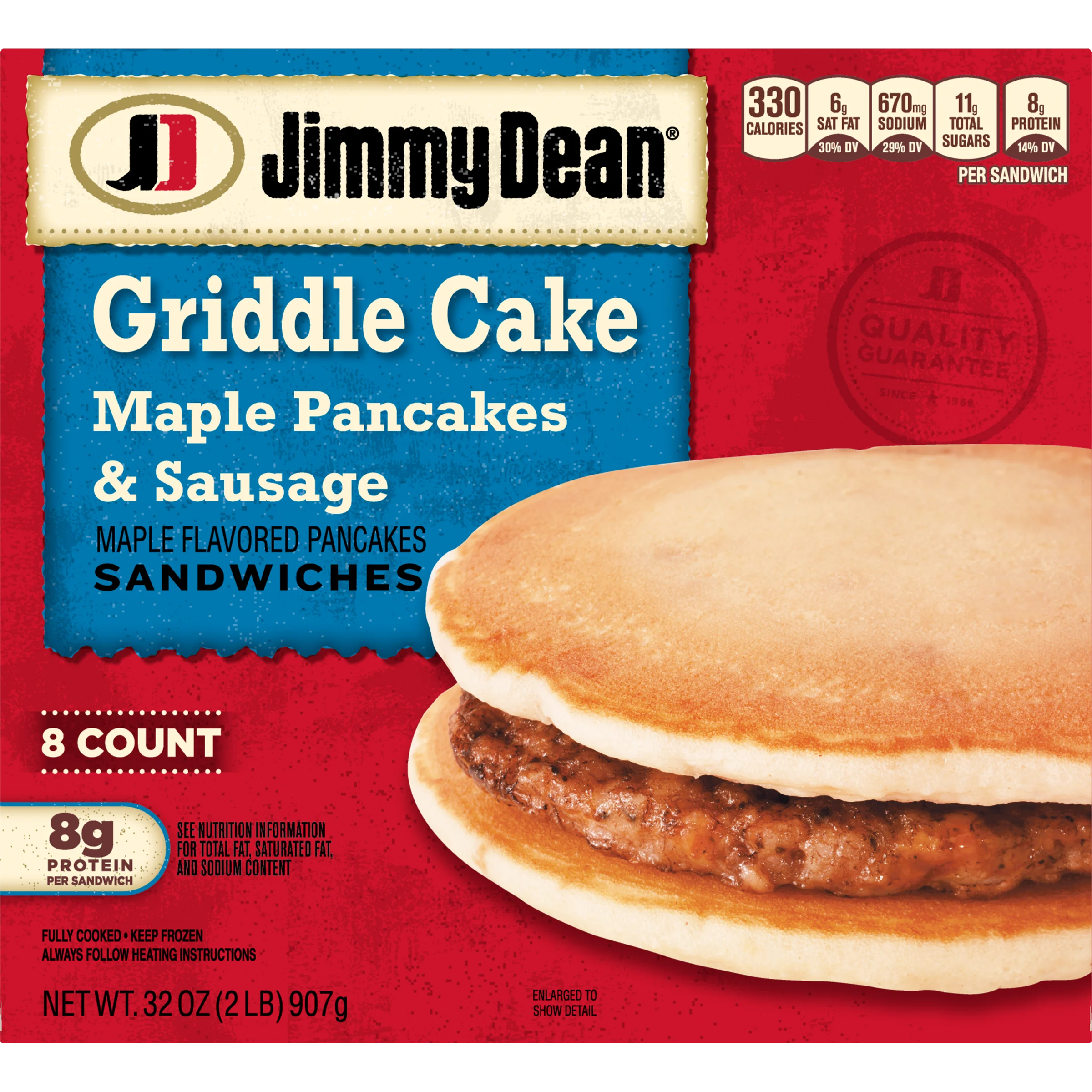 Maple Pancake & Sausage Griddle Cake Sandwiches