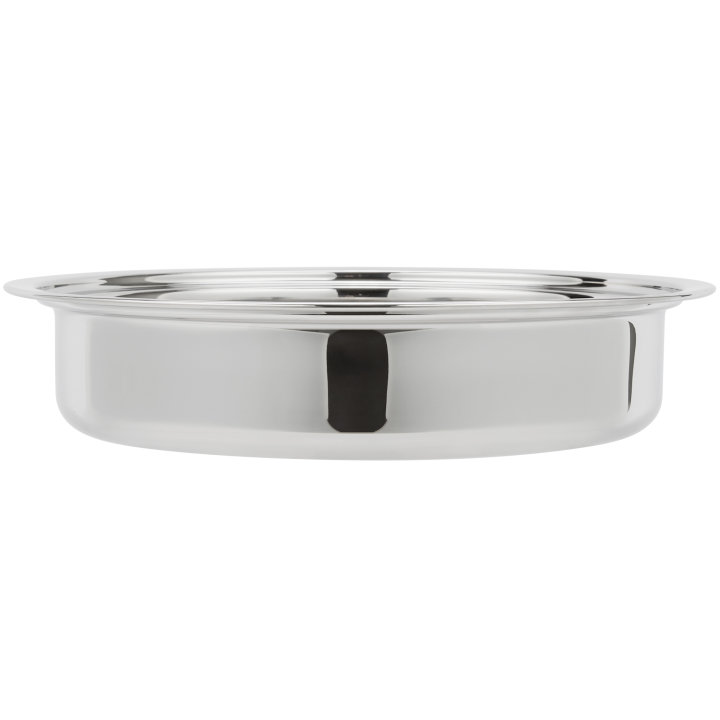 4-quart replacement round stainless steel food pan for Orion® round chafer
