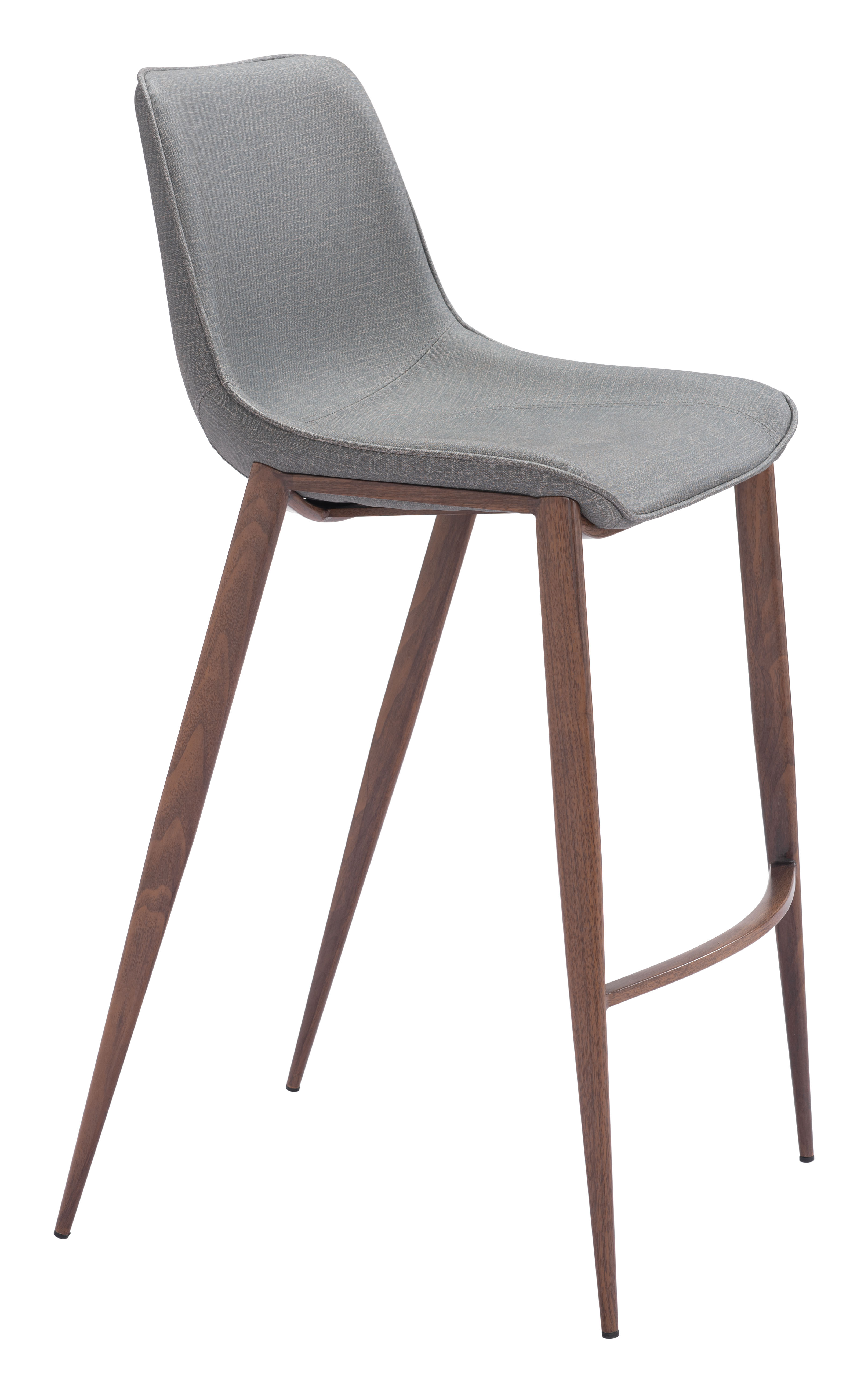 Magnus Barstool (Set of 2) Slate Gray & Walnut product image