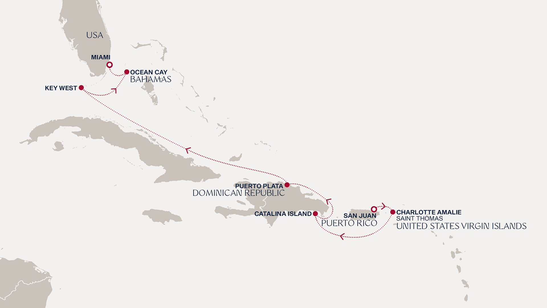 Itinerary map
