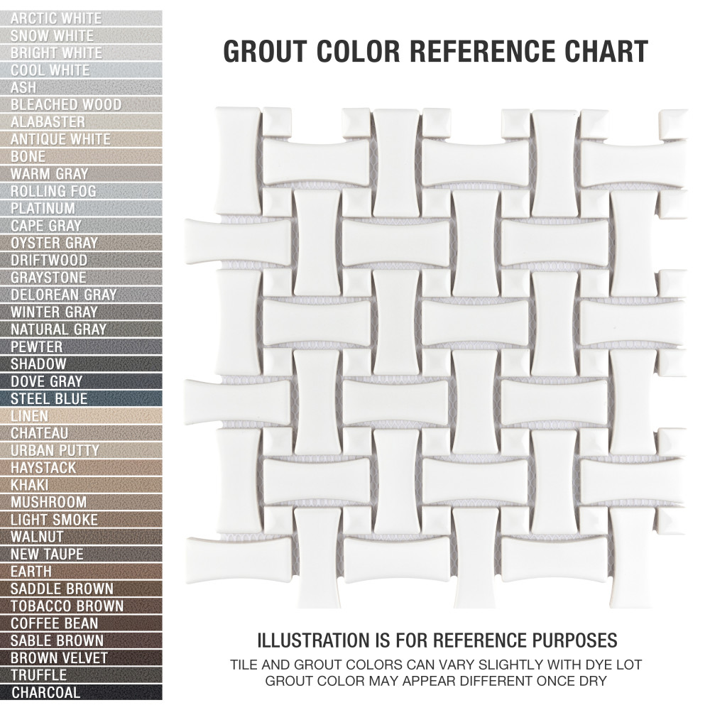 Metro Dog Bone Basketweave Matte White w/Glossy White Dot 10 in. x 10 in. Porcelain Mosaic Tile