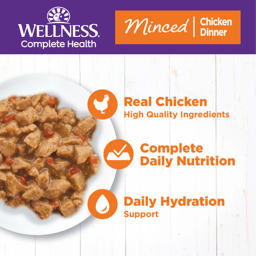The benifts of Wellness Complete Health Minced Minced Chicken Entree