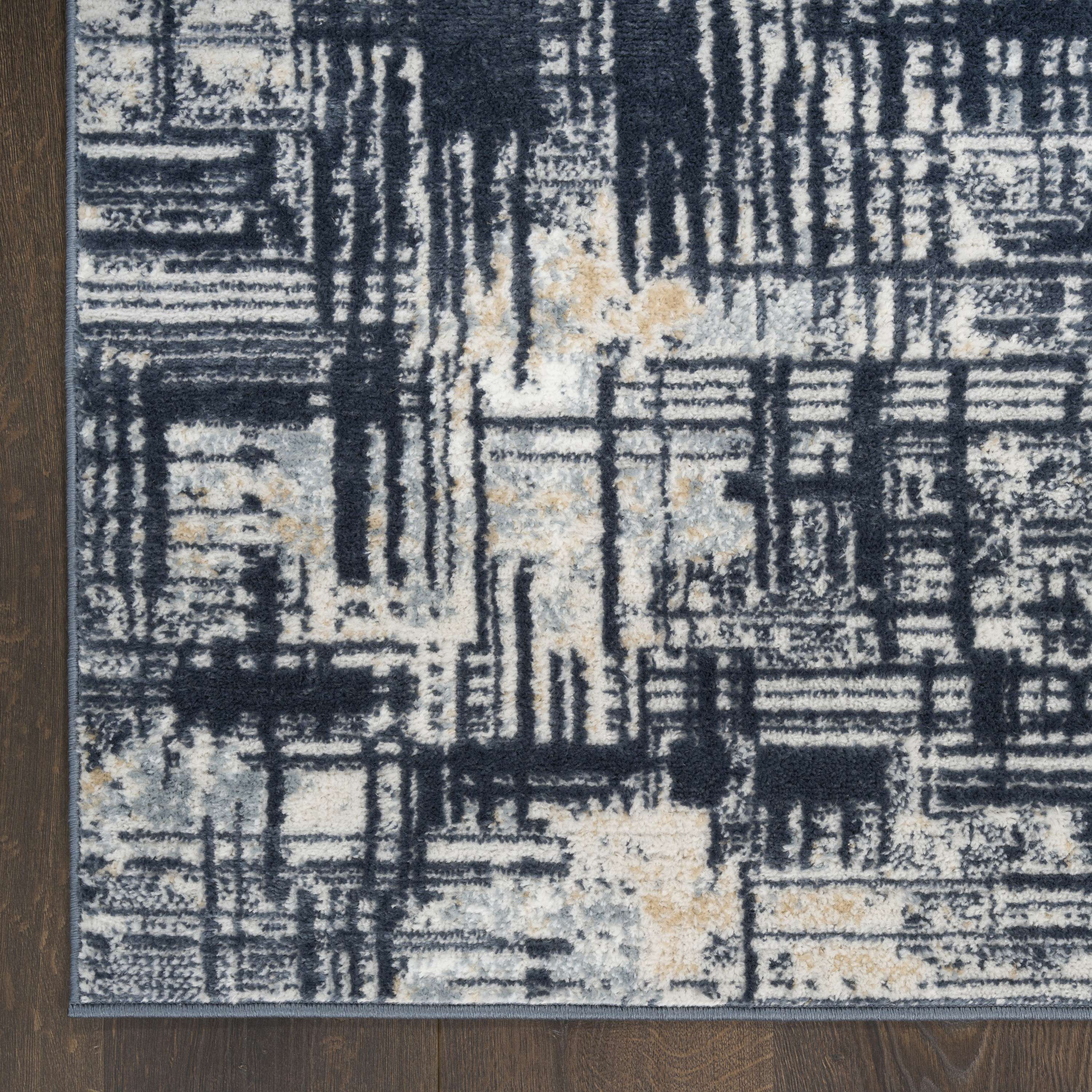 Nourison Dekor 4' x 6' Slate Modern Indoor Rug