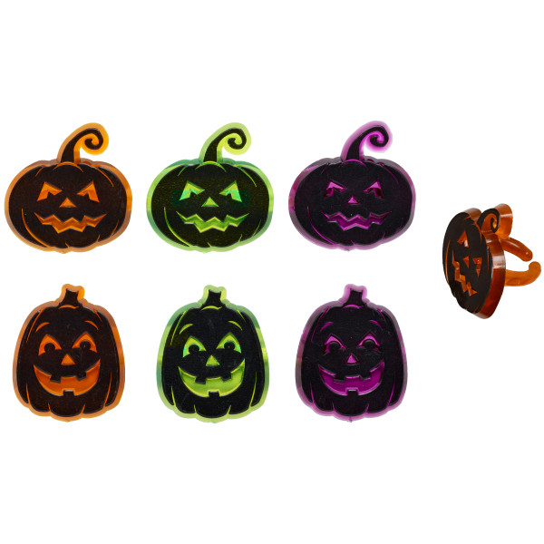 Pumpkin Silhouette Cupcake Rings