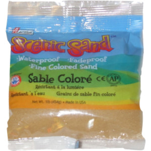 Scenic Sand&trade; Craft Colored Sand, Light Brown, 1 lb (454 g) Bag