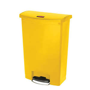 Rubbermaid Commercial, Streamline®, Step-On, 24 gal, Resin, Yellow, Rectangle, Receptacle