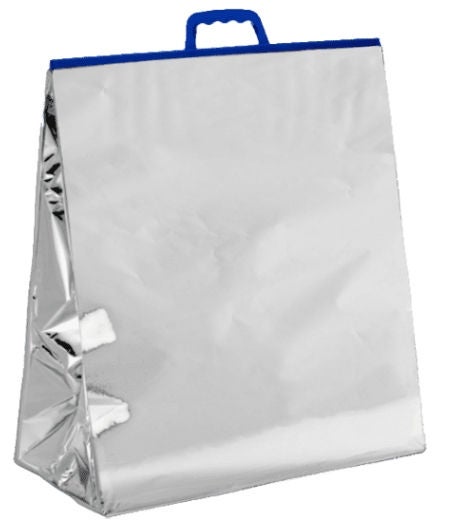 Reclosable Thermal Bag 7-1/2 X 13 X 19 Inch Mylar / Plastic Silver Snap Closure