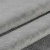 Folded grey plush velvet fabric, three overlapping layers with visible nap and subtle sheen; layered diagonally in a close-up product-style shot with soft, even lighting.