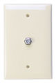 Midway Video Wallplate (Nylon) F-Connector Light Almond