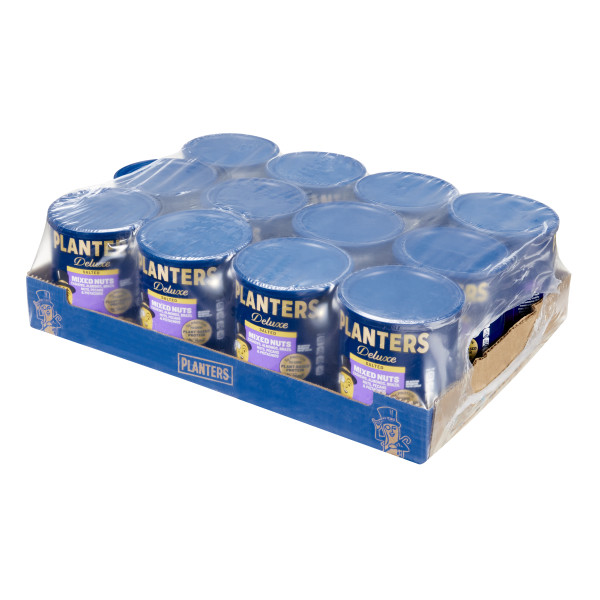 PLANTERS(r) Deluxe Mixed Nuts 12/15.25oz . C1RA - Front Right Closed Case (Hi Res)