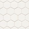 6th Avenue White 2×2 Hexagon Mosaic Matte
