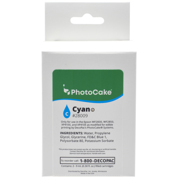 Epson "U" Series Cartridge - Cyan - Epson WF-2830U, WF-2850U, XP-4100U, XP-4105U - Red 3 Free PhotoCake® Ink