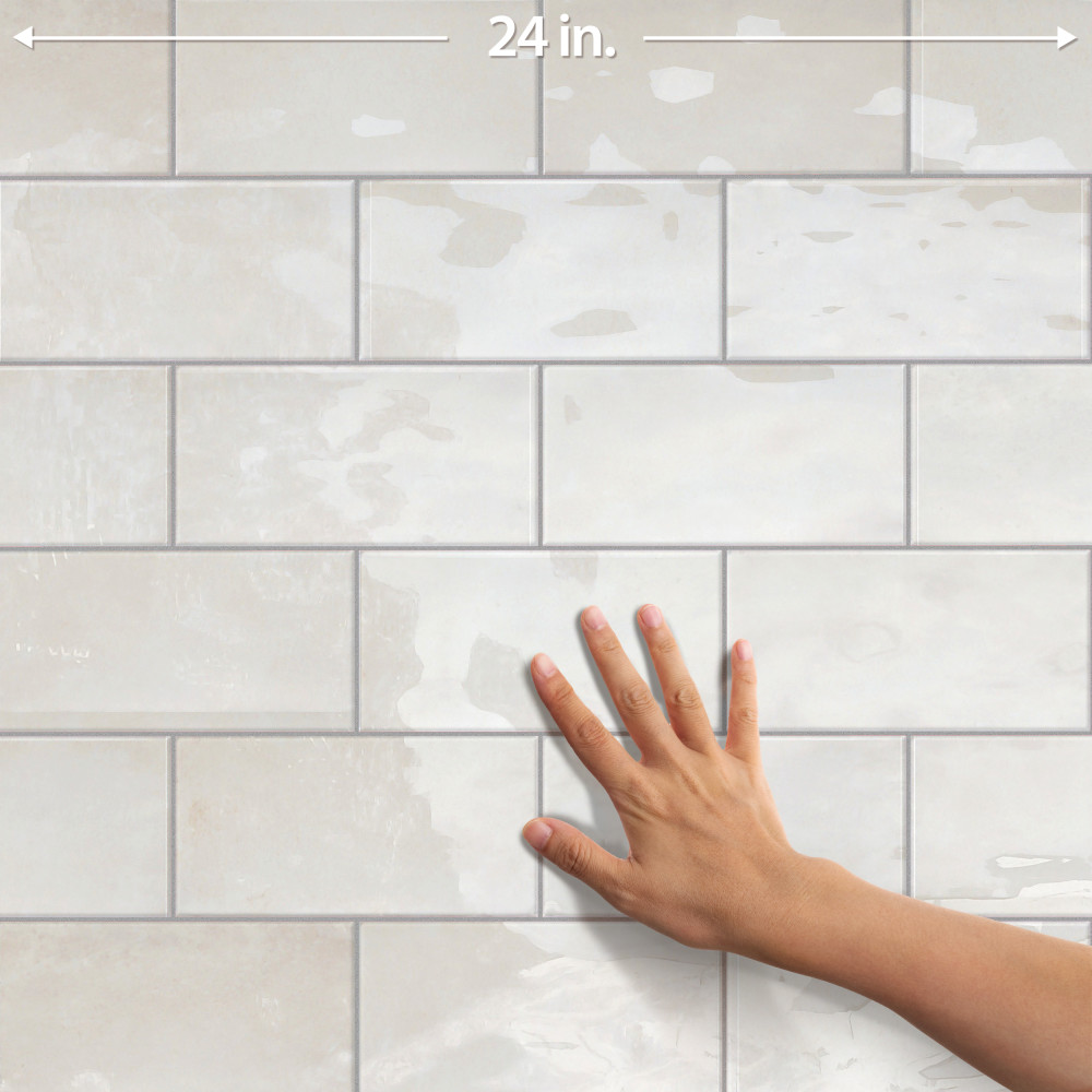 Camden Antique Bianco 4 in. x 8 in. Ceramic Wall Tile