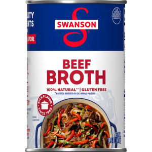 Swanson® 100% Natural Beef Broth, 14.5 Oz Can (Pack of 24)