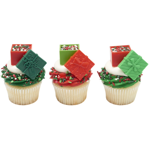 Fillable Festive Presents Cupcake Rings