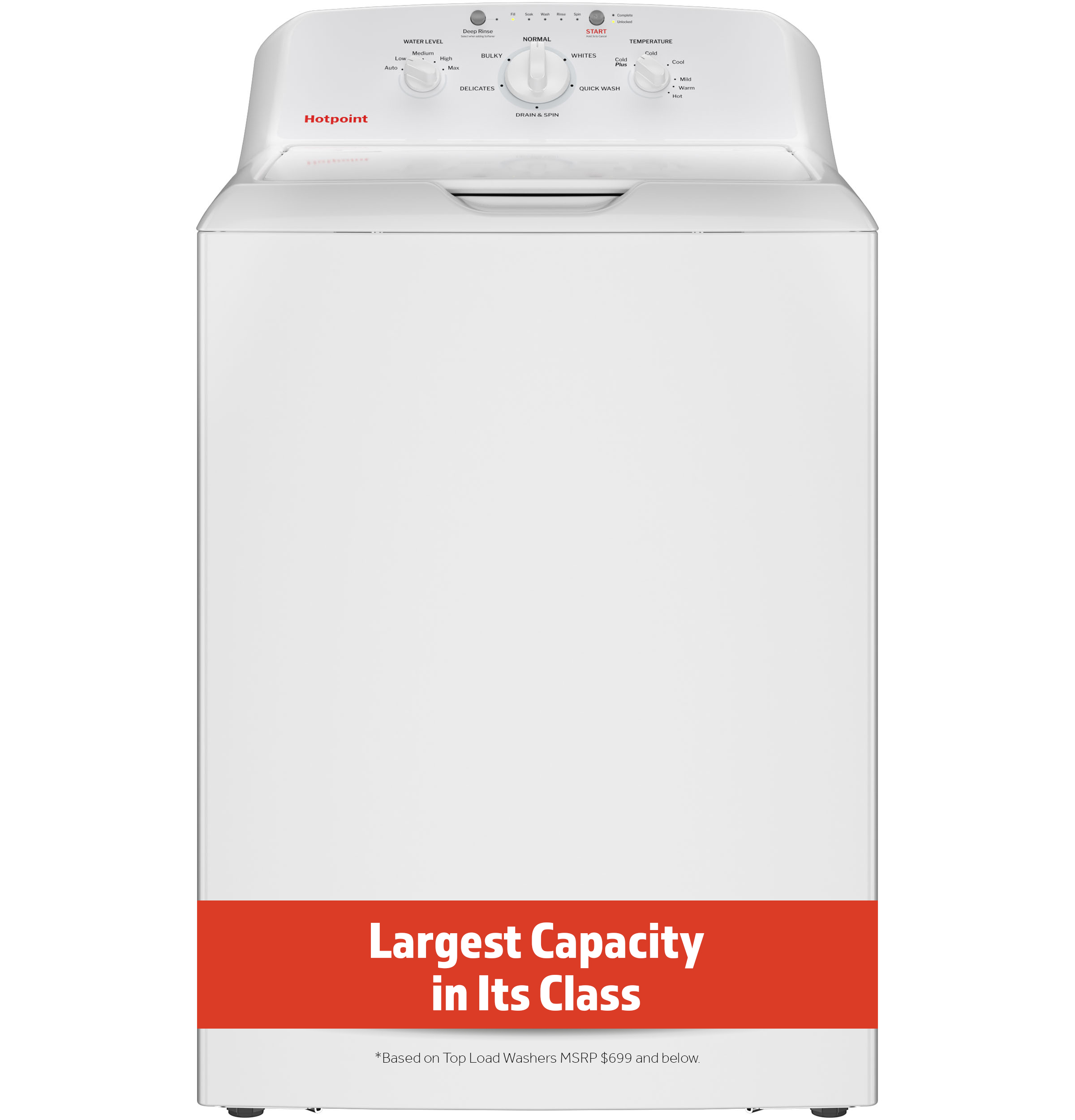 Hotpoint® 4.0 cu. ft. Capacity Washer with Stainless Steel Basket,Cold Plus and Water Level Control​