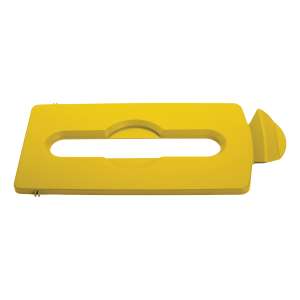 Rubbermaid Commercial, Slim Jim®, Paper Slot Insert, Rectangle, Resin, Yellow, Receptacle Lid