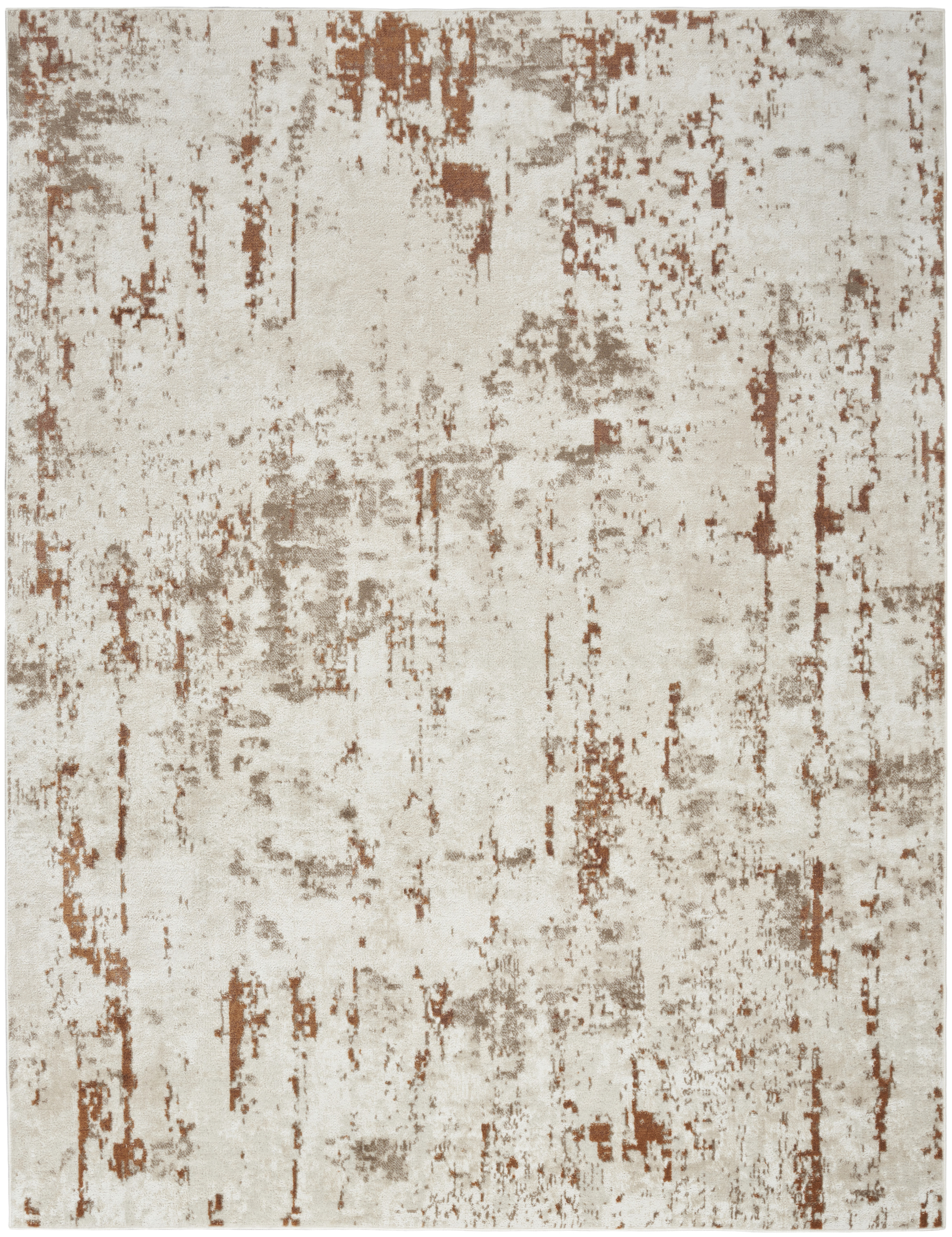 Nourison Quarry 6' x 9' Ivory Rust Modern Indoor Rug