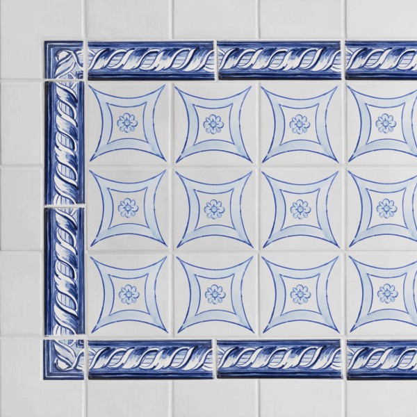 17th century: maiolica de delft | piccola border angle | filetta 