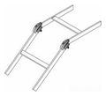 45 Degree Runway-Splice Kit 0.38 in.W x 1.5 in.H Black