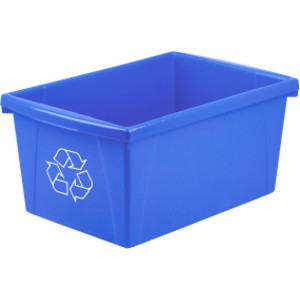 5.5 Gallon Recycling Bin, Blue