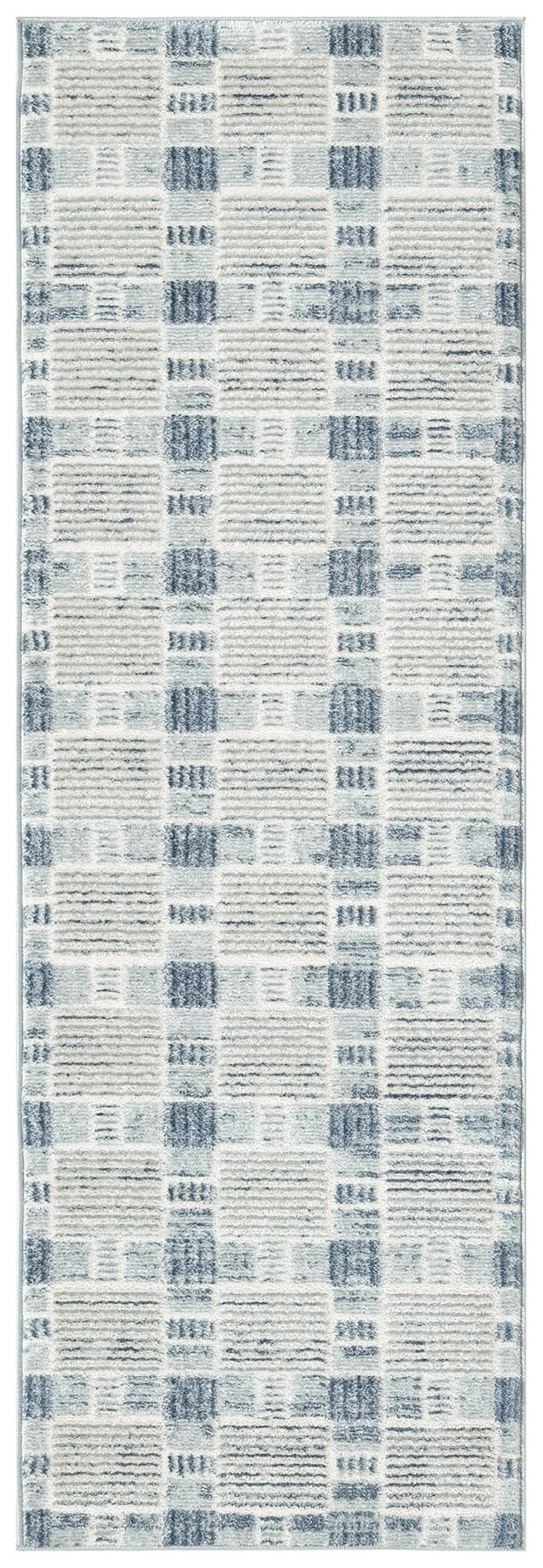 Nourison Nordic 2' x 6' Blue Modern Indoor Rug