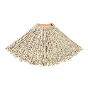 Rubbermaid Commercial, Dura Pro Cotton Cut-End Wet Mop Head with 1" Headband, 24 oz, White