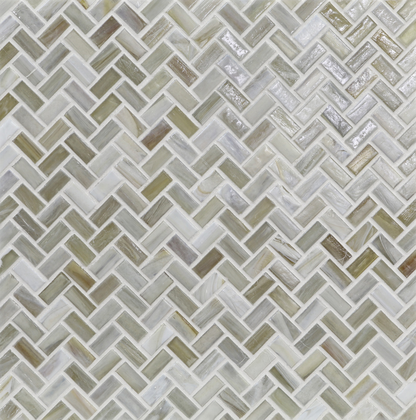 Agate Cortona 1/2x1 Herringbone Mosaic Pearl - Virginia Tile Company