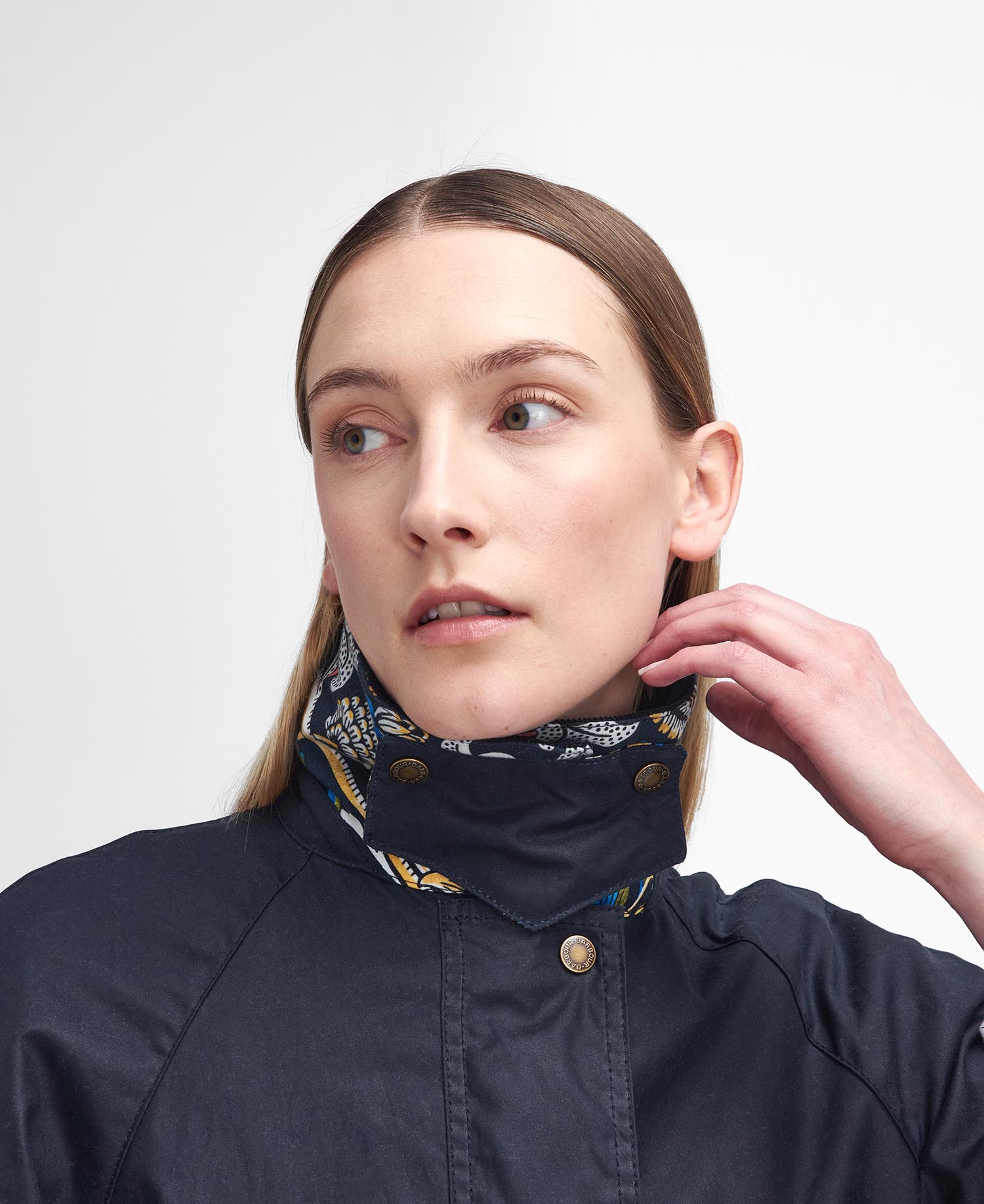 Barbour x William Morris Gallery Shelton Waxed Jacket image number 3