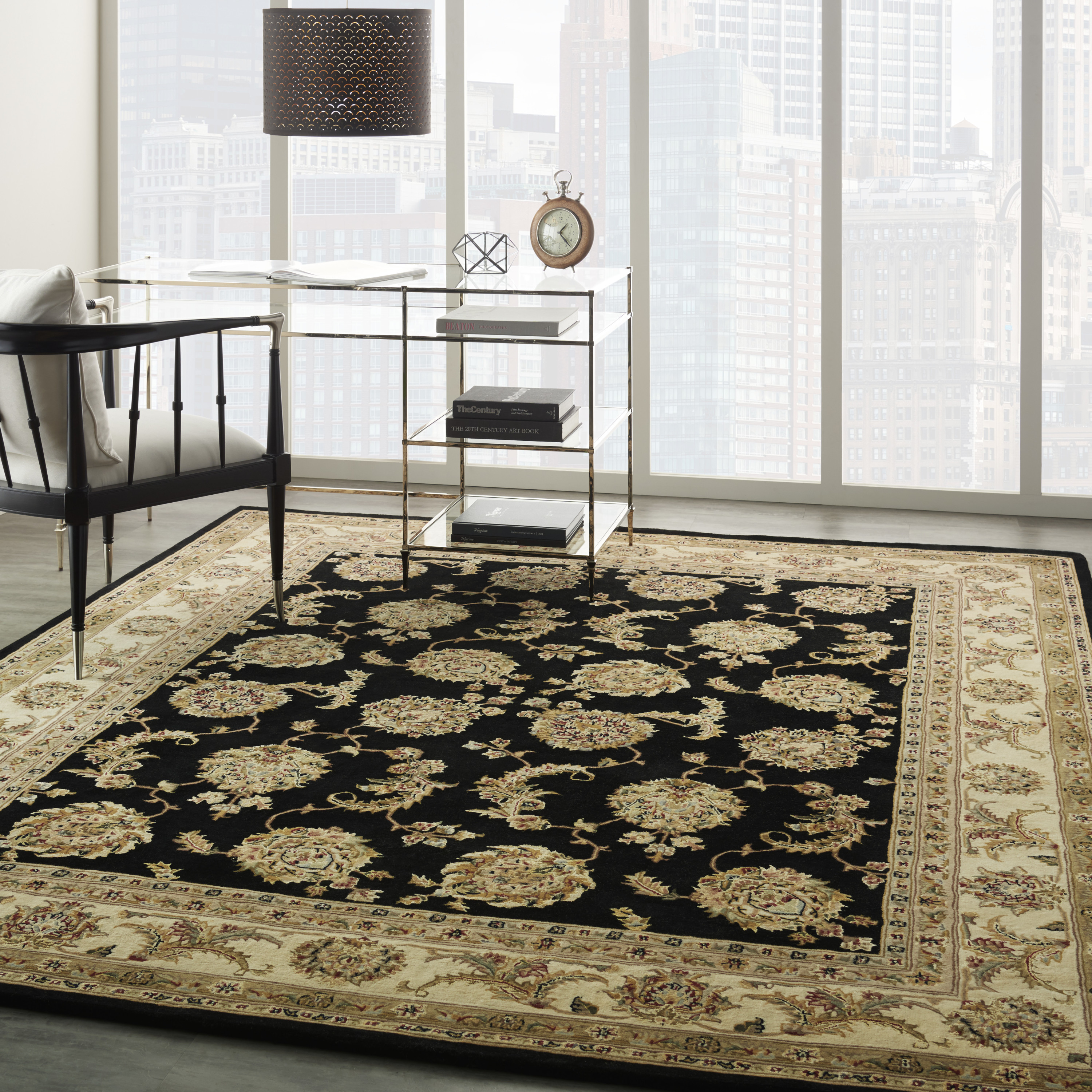 Nourison Nourison 2000 7'9" x 9'9" Black Traditional Indoor Rug