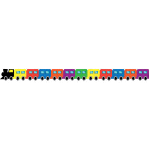 Train Die-Cut Border, 12 Strips/36 Feet