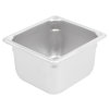 Sixth-size 4-inch-deep Super Pan V® stainless steel steam table pan