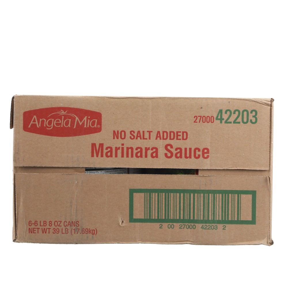 Angela Mia No Salt Added Marinara Sauce, #10 Can, 6/104 oz | Conagra