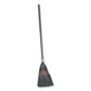 NSN7920015727349, AbilityOne®, SKILCRAFT, 6.5in, Lobby Broom w/ 30in Wooden Handle, Polypropylene Bristles, Black