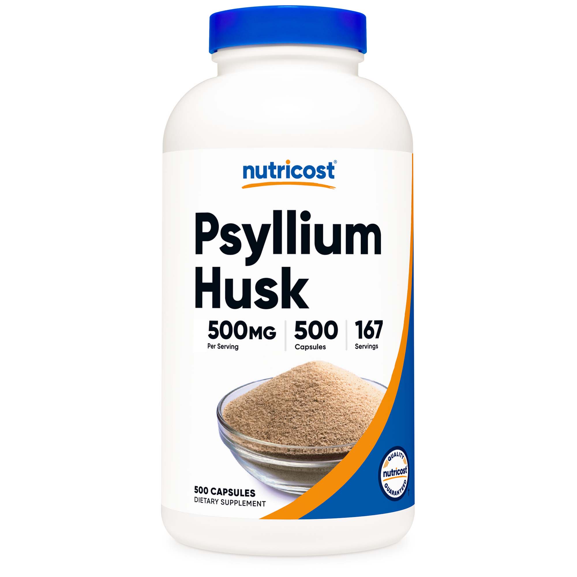 Nutricost VITAMIN, CAP PSYLLIUM HUSK 500MG (500/BT 12BT/CS)