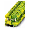 Ground Terminal Block Screw Connection 26-10 AWG 6.2mm W Green/Yellow