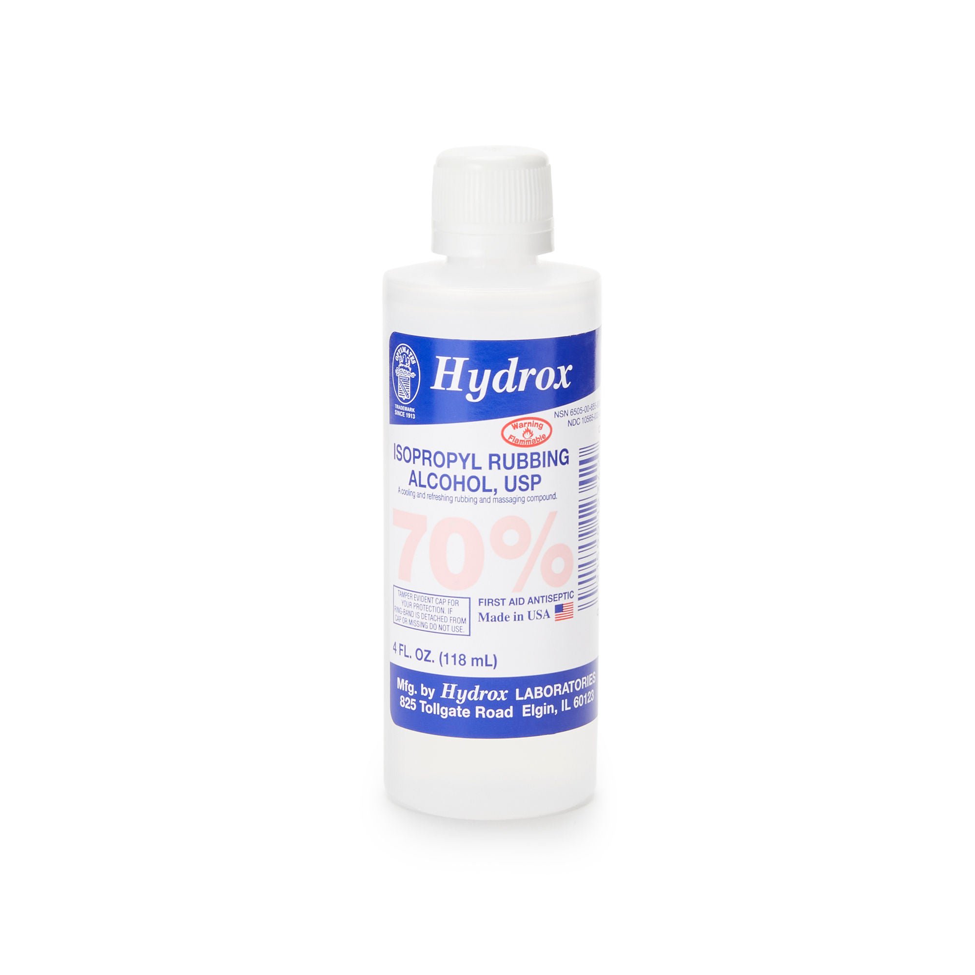 Hydrox Isopropyl Alcohol, 4-ounce Bottle