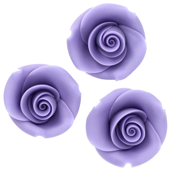 Lavender 1.5" Rose SugarSoft® Premium Edible Decorations