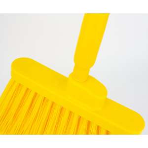 Carlisle, Sparta, 12in, Color Coded Duo-Sweep Flagged Angle Broom, Polypropylene Bristles, Yellow
