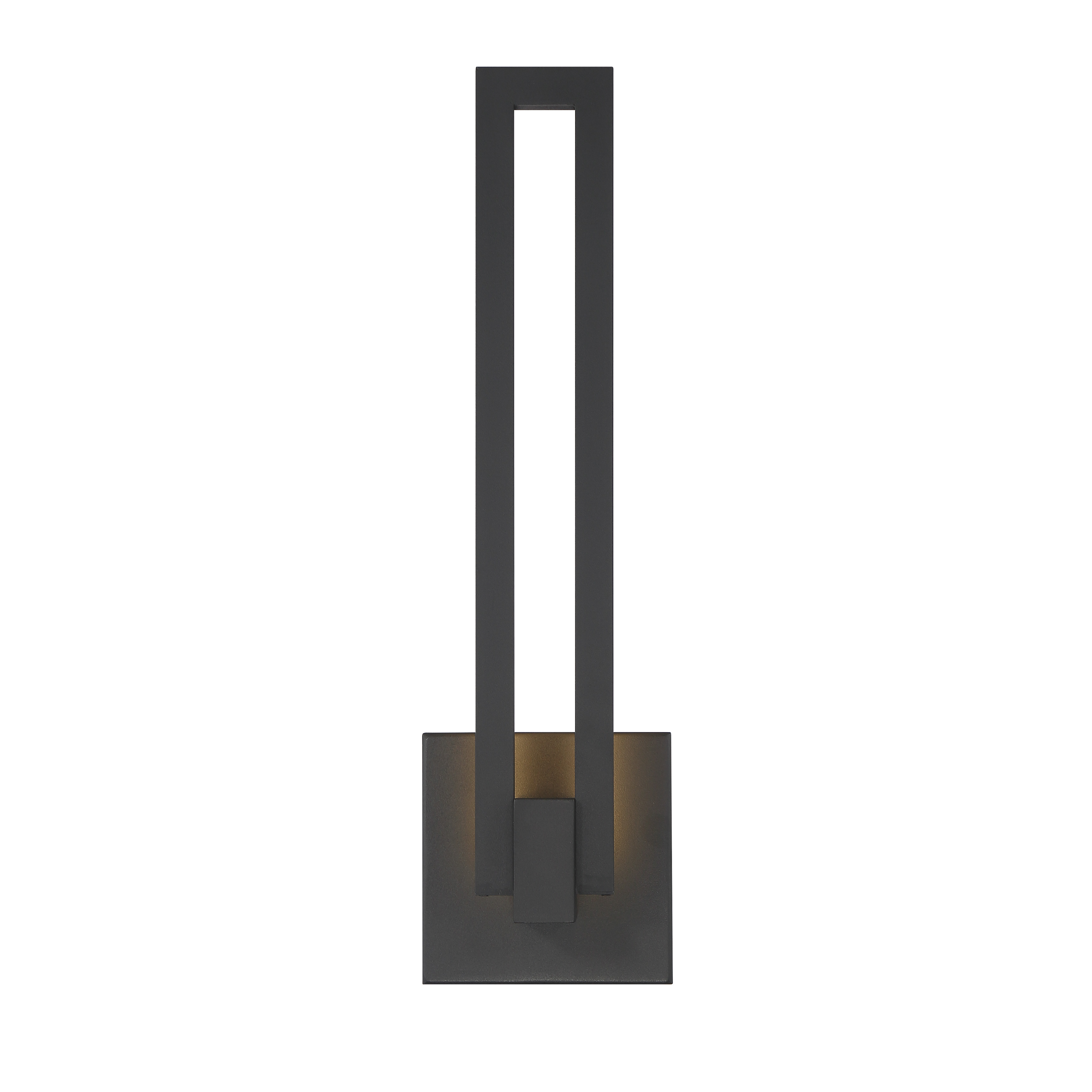 The Music 18" LED wall sconce combines contemporary design with practical functionality. Its Sand Coal Black finish and dual glass treatment create sophisticated illumination while meeting ADA compliance standards. - alternate view
