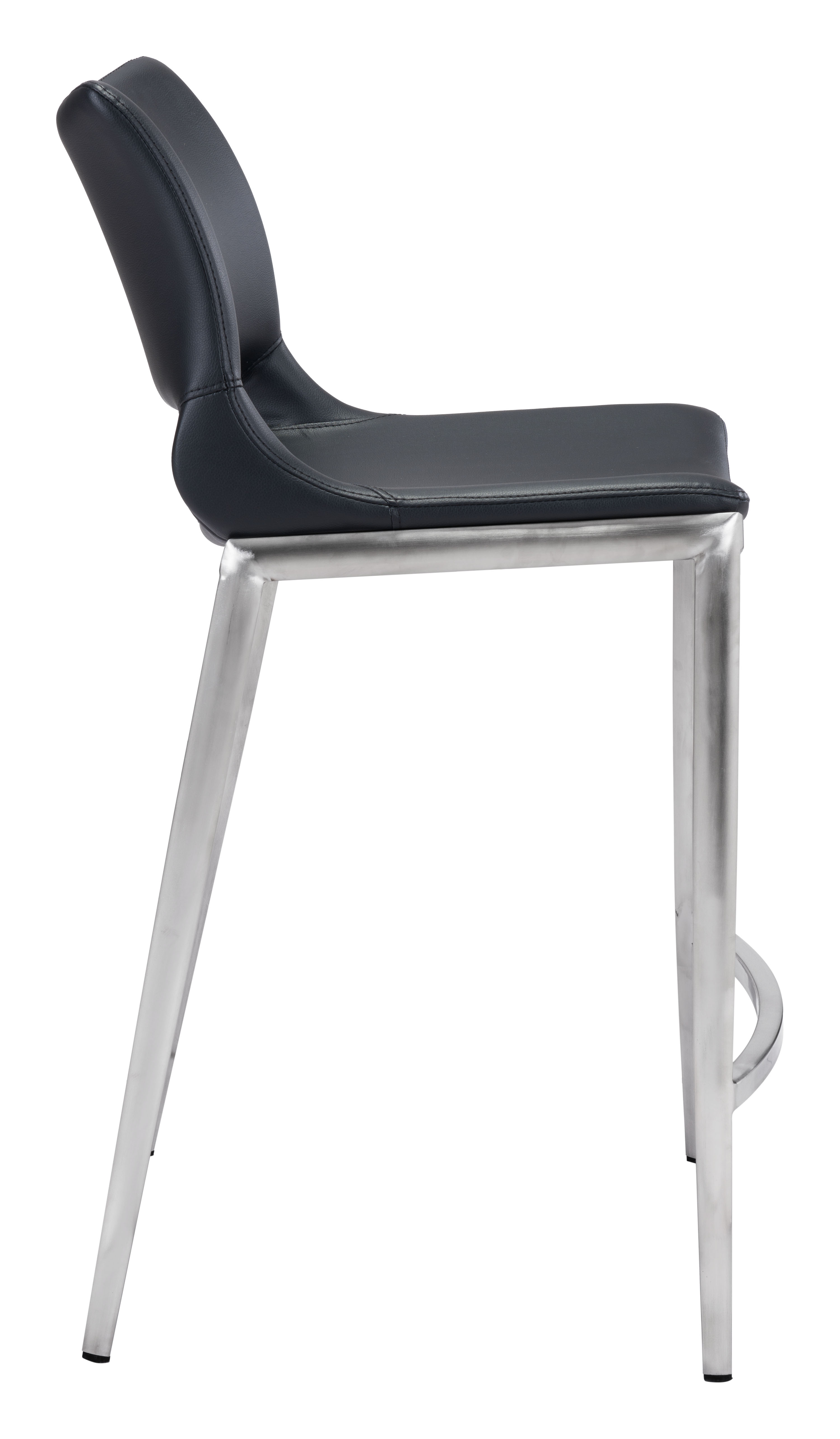 Ace Counter Stool (Set of 2) Black & Silver product image