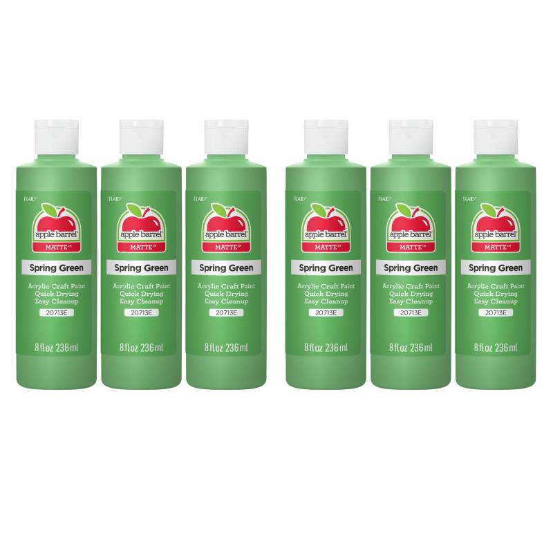 Acrylic Paint Matte, 8oz., Spring Green, Pack of 6
