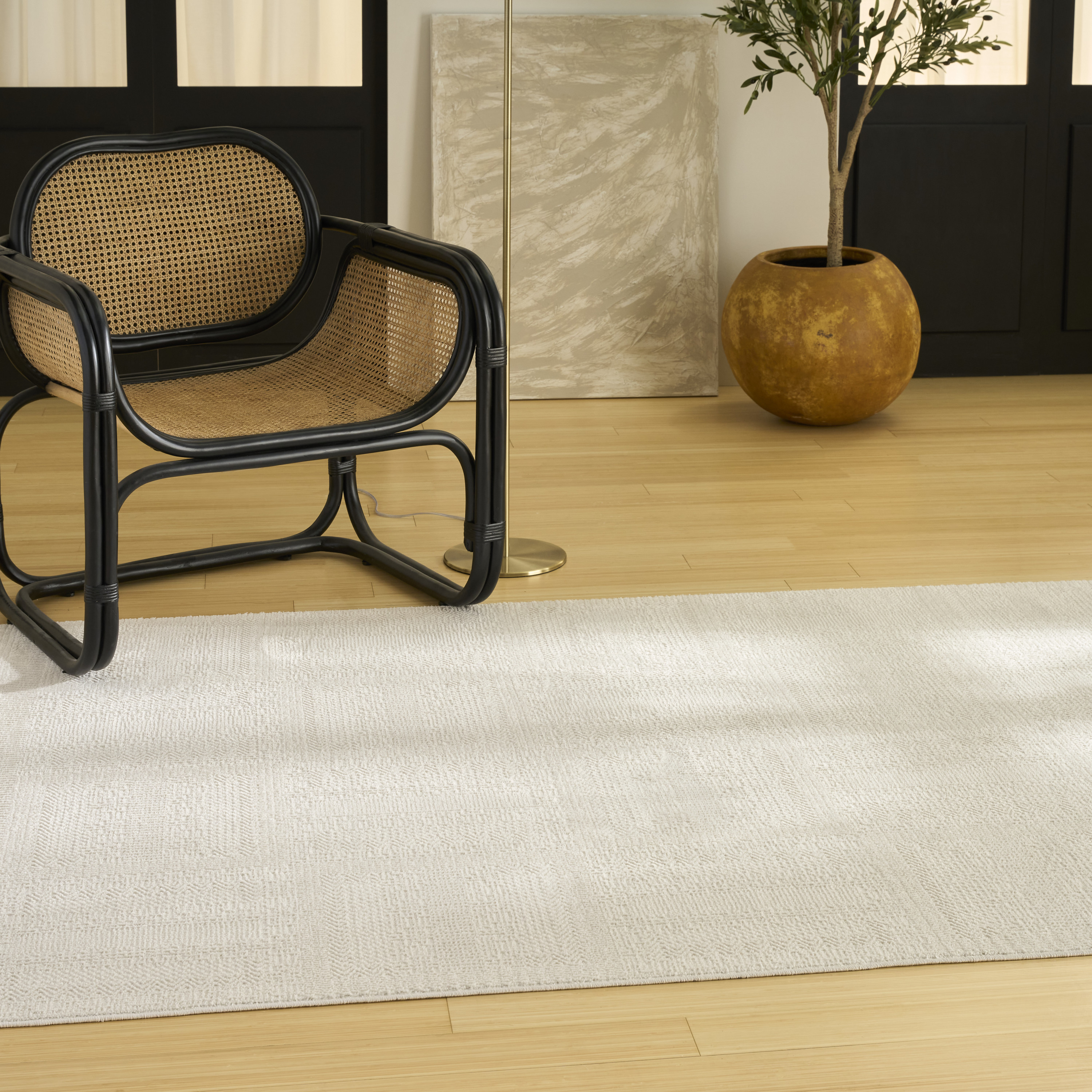 Nourison Nordic 4' x 6' Ivory Modern Indoor Rug