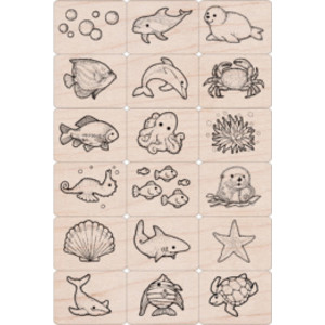 Ink 'n' Stamp Sea Life Stamps, Set of 18