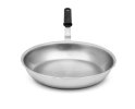 14-inch Wear-Ever® rivetless fry pan with natural finish and silicone handle