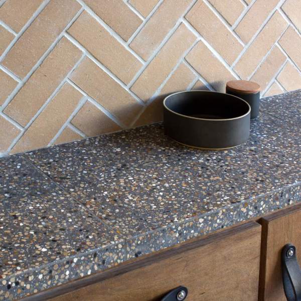 forage terrazzo | charcoal | rectangle 