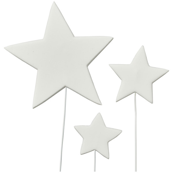 Stars - Red 3 Free Gum Paste Layon