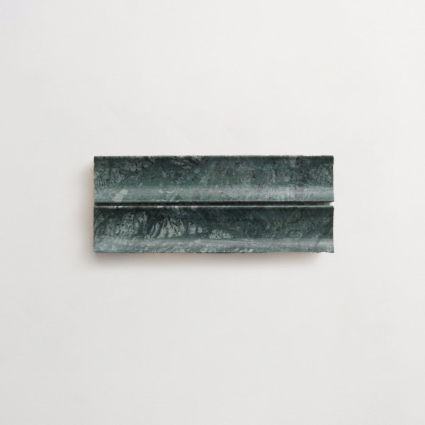 clé lapidary: sculpted shapes | etui petit mosaic sheet | honed | verde marble | sample 